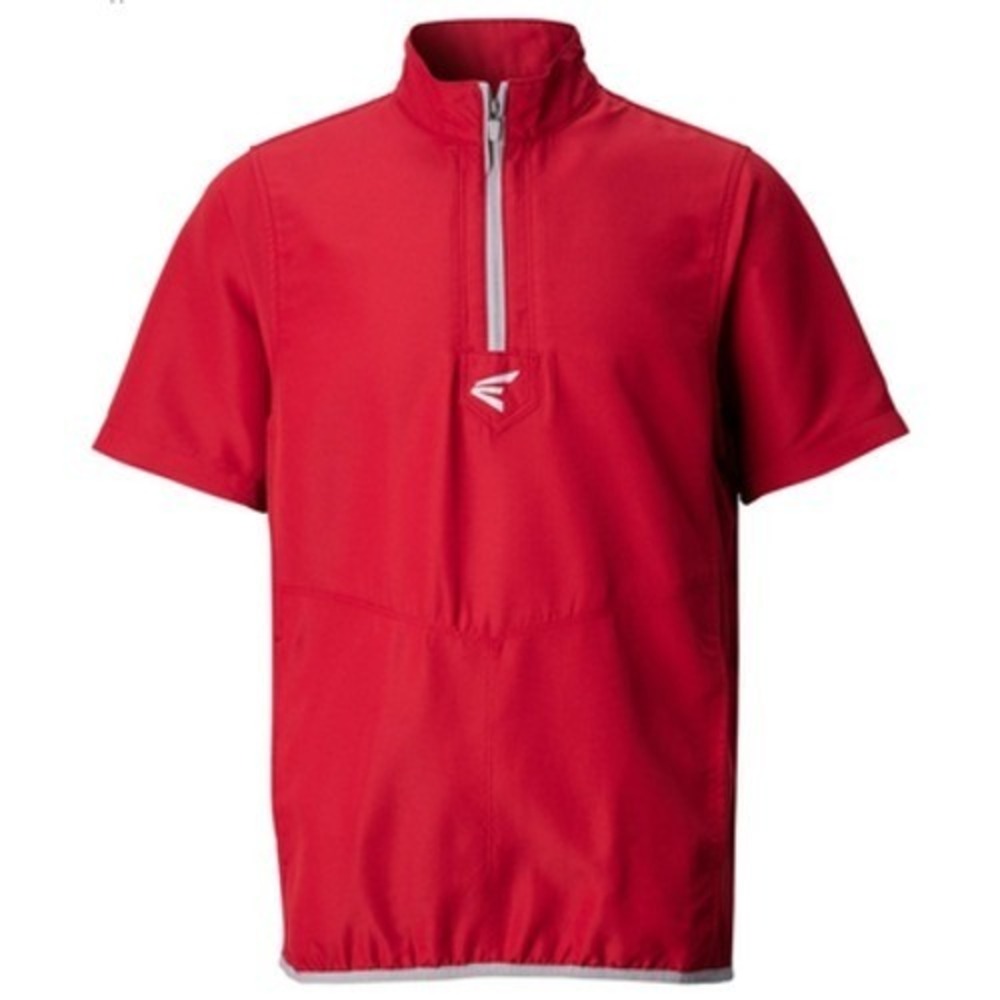 Easton Alpha Cage Jacket Youth Large Red New Short Sleeve Quarter Zip